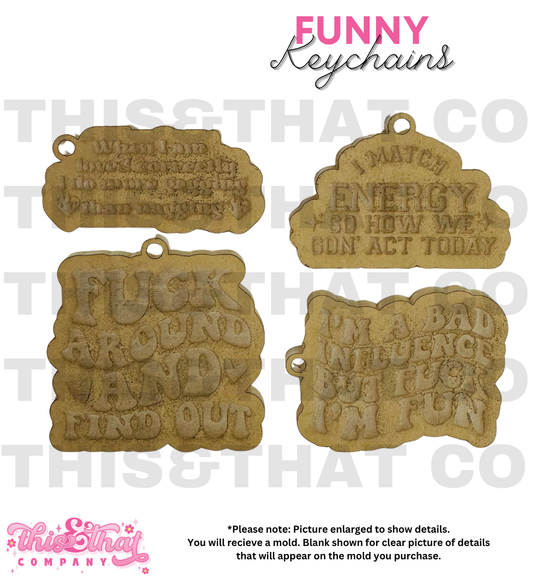 Silicone Mold For Resin | Resin Silicone Keychain Mold with Keyring Hole