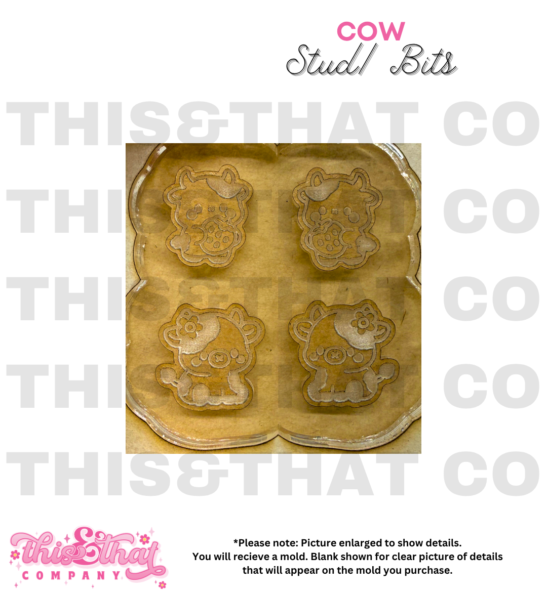Silicone Mold for Resin | Cow Studs/ Bits