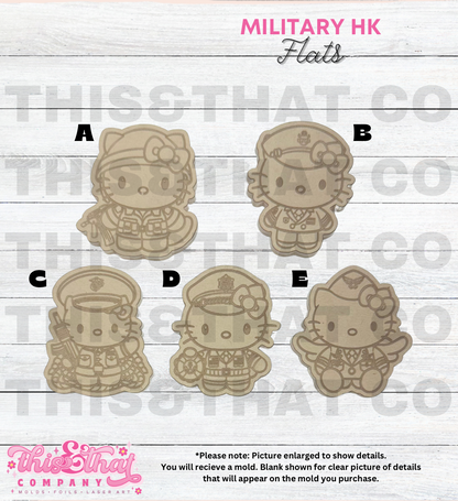 Silicone Mold For Resin |  Kawaii Military Cats