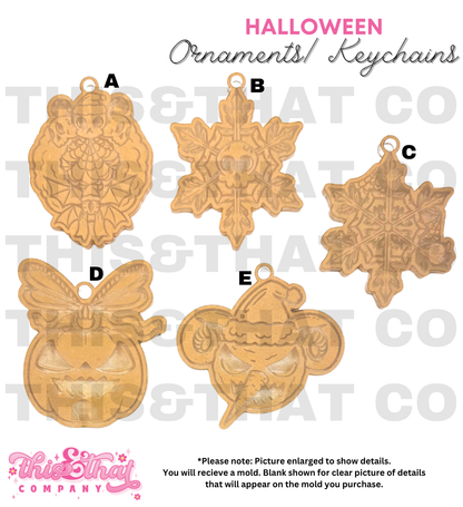 Silicone Mold for Resin | Halloween Keychains/ Orrnaments