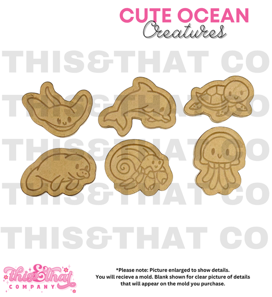Silicone Mold For Resin | Cute Ocean Creatures