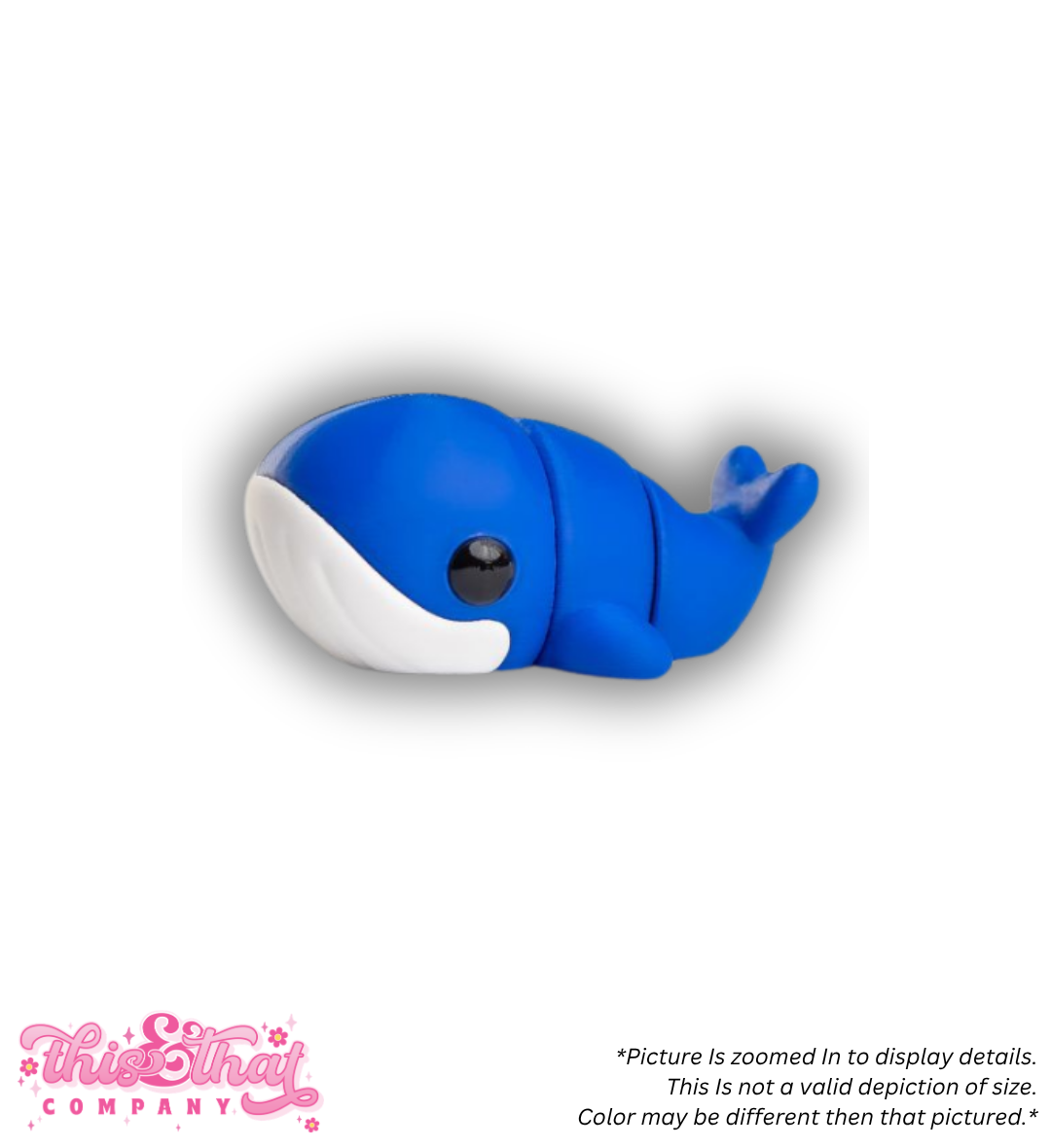 3D Print | Articulated Blue Whale Fidget Toy | Pocket Pal | Bundle Options