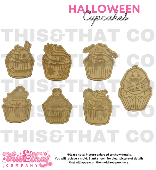 Silicone Mold For Resin | Spooky Cupcakes
