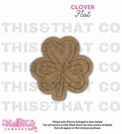 Silicone Mold for Resin | Clover Flat