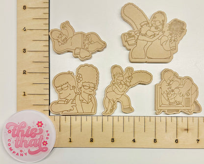 Silicone Mold For Resin | VDay Simpson Flats