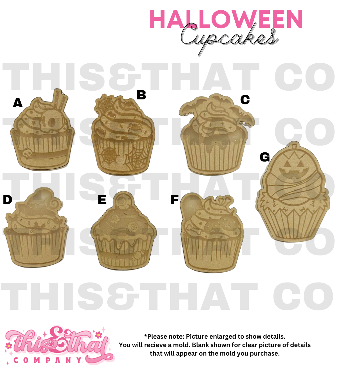 Silicone Mold For Resin | Spooky Cupcakes