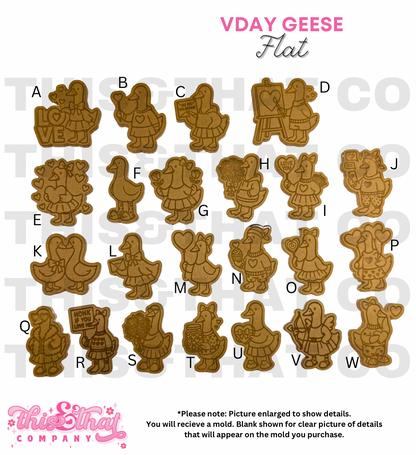 Silicone Mold for Resin | VDay Geese