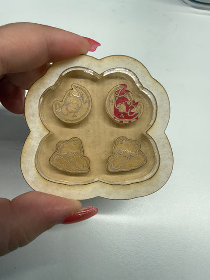 Silicone Mold for Resin | Bear and Cat Studs/ Bits
