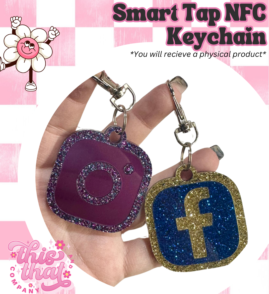 Laser Cut | Acrylic Keychains | Smart Tap NFC Keychain – This&That Co