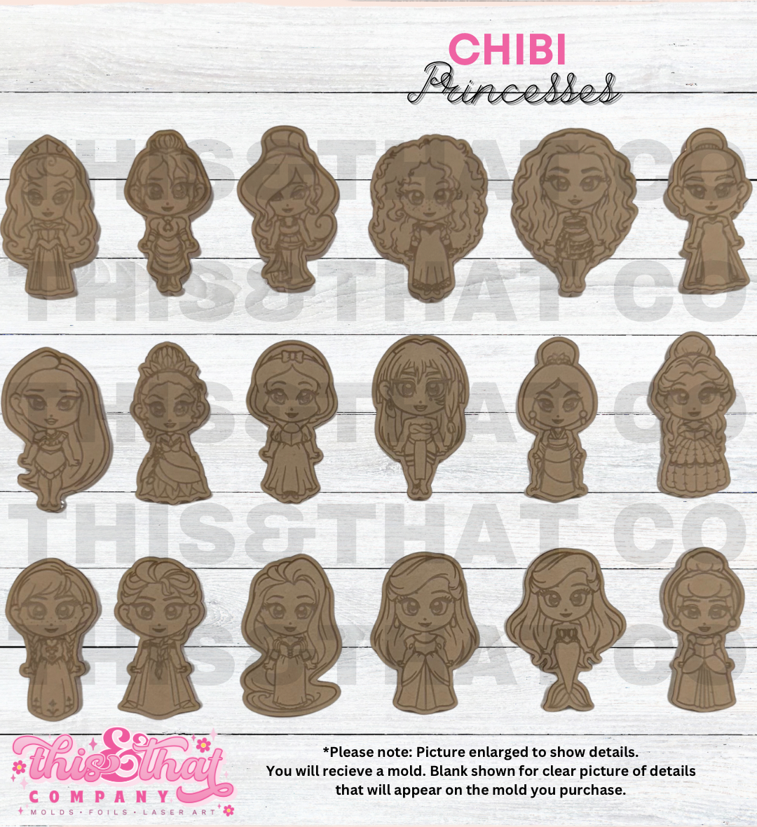 Silicone Mold For Resin | Chibi Princesses