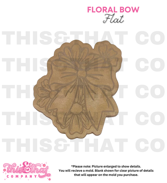 Silicone Mold for Resin | Floral Bow Flat