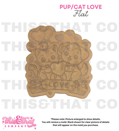 Silicone Mold for Resin | Puppy/ Cat Love Flat
