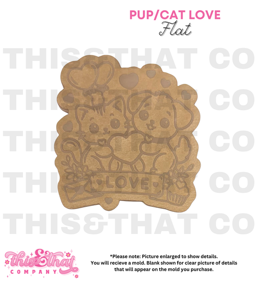 Silicone Mold for Resin | Puppy/ Cat Love Flat