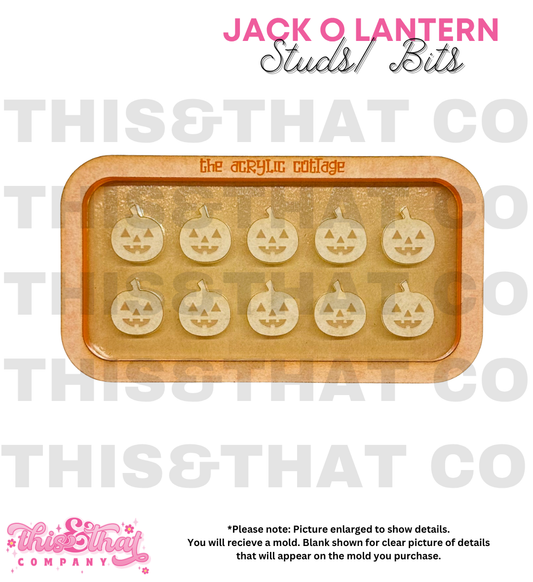 Silicone Mold For Resin | Jack O Lantern Studs/Bits
