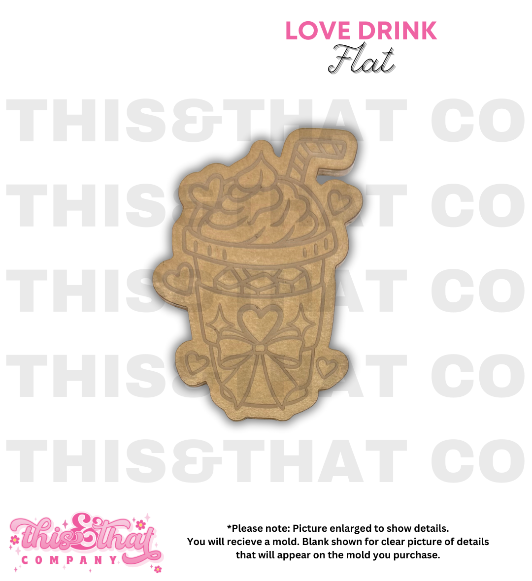 Silicone Mold for Resin | Love Drink Flat