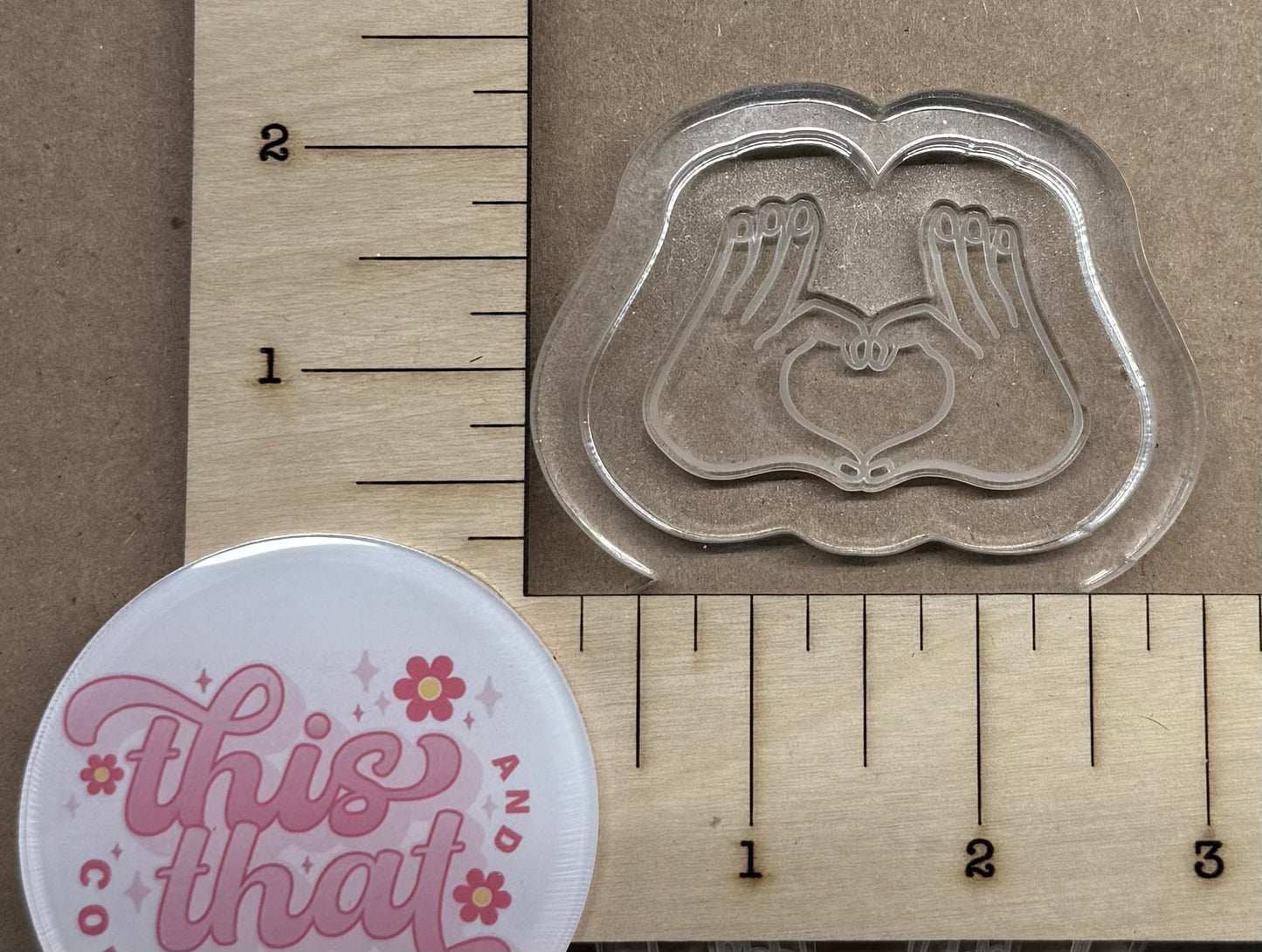 Silicone Mold For Resin | Hand Shape Heart Flat