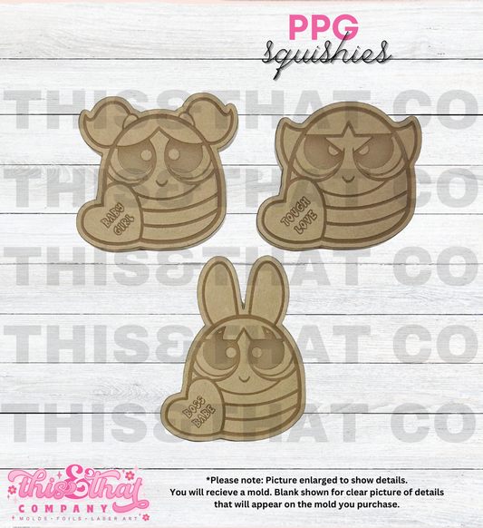 Silicone Mold For Resin | Power Girls Squishies