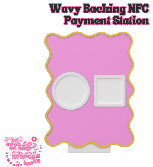 3D Print | Payment Station | FULLY CUSTOMIZABLE | Wavy Backing