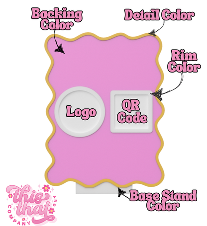 3D Print | Payment Station | FULLY CUSTOMIZABLE | Wavy Backing