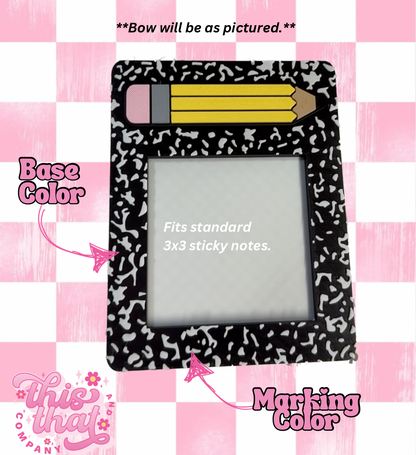 3D Print | Composition Pencil Sticky Note Holder