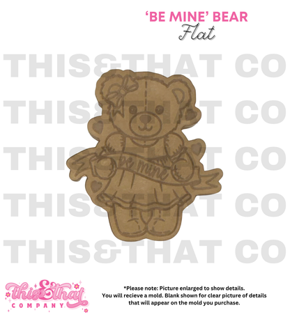 Silicone Mold for Resin | 'Be Mine' Bear Flat