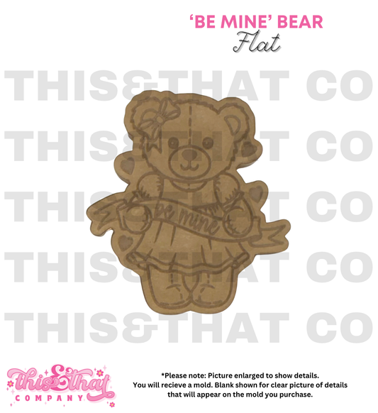 Silicone Mold for Resin | 'Be Mine' Bear Flat