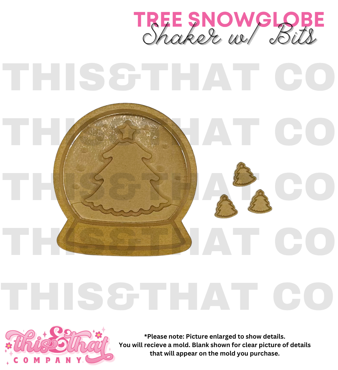 Silicone Mold For Resin | Tree Snow Globe Shaker