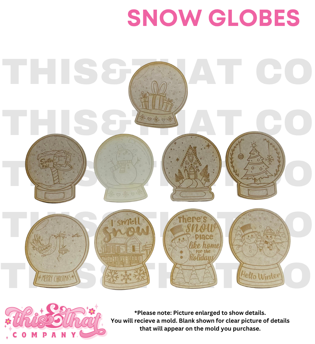 Silicone Mold For Resin | Christmas Snowglobes