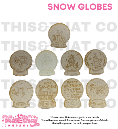 Silicone Mold For Resin | Christmas Snowglobes