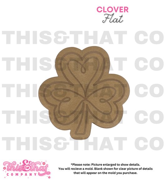 Silicone Mold for Resin | Clover Flat