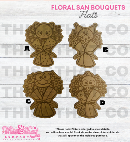 Silicone Mold For Resin | VDay Floral San Bouquet Flats