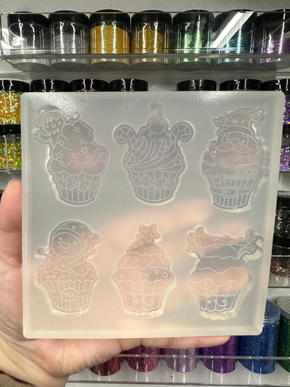 Silicone Mold | Christmas Cupcakes