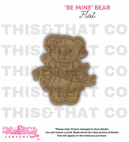 Silicone Mold for Resin | 'Be Mine' Bear Flat