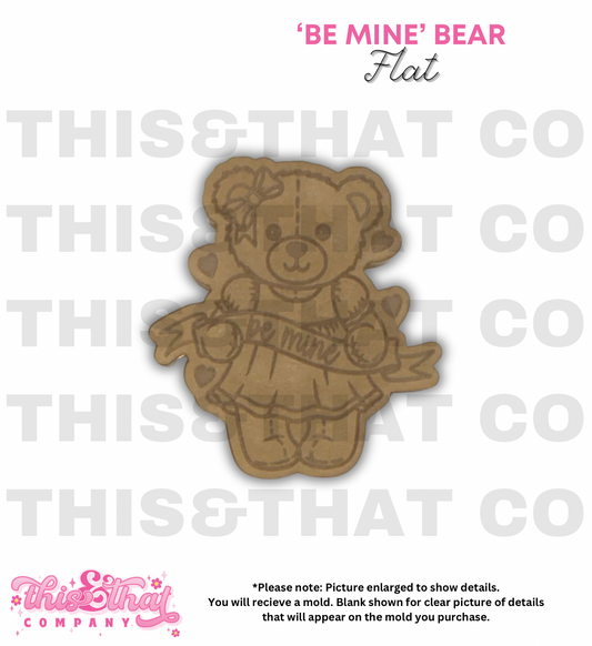 Silicone Mold for Resin | 'Be Mine' Bear Flat