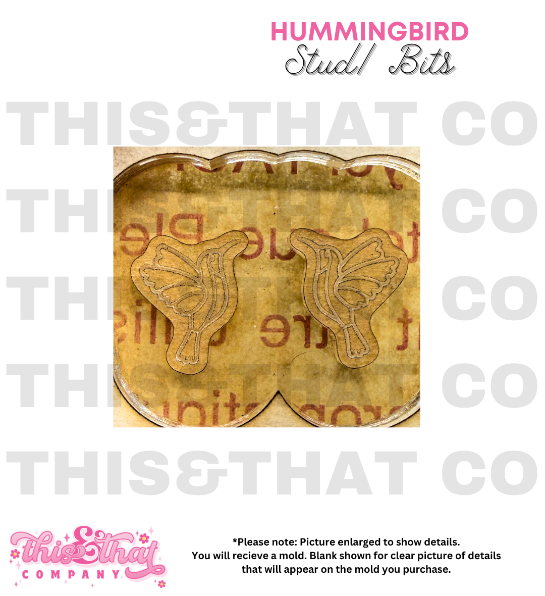 Silicone Mold for Resin | Hummingbird Studs/ Bits