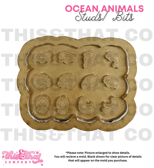 Silicone Mold For Resin | Ocean Animal Studs/Bits