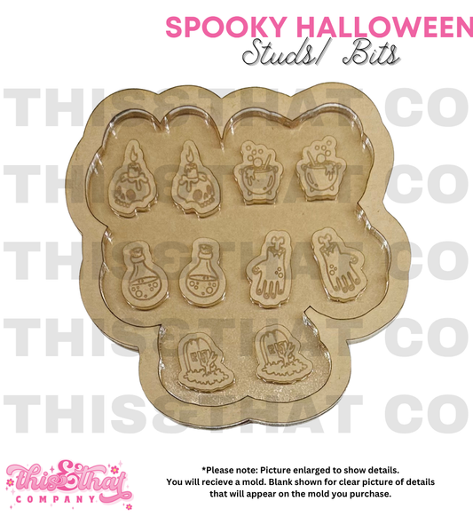 Silicone Mold For Resin | Creepy Halloween Studs/ Bits