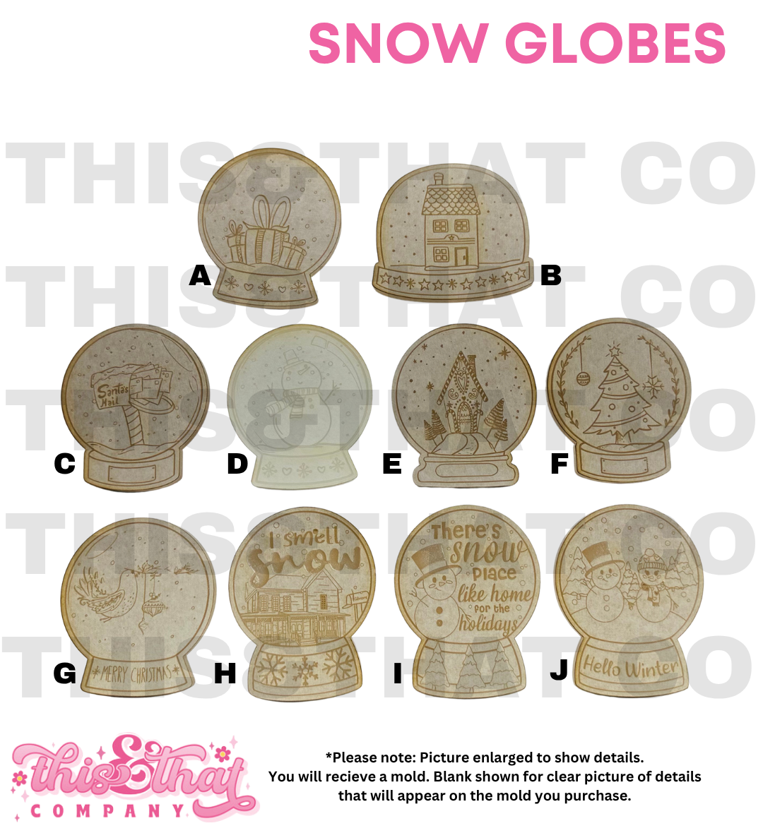 Silicone Mold For Resin | Christmas Snowglobes