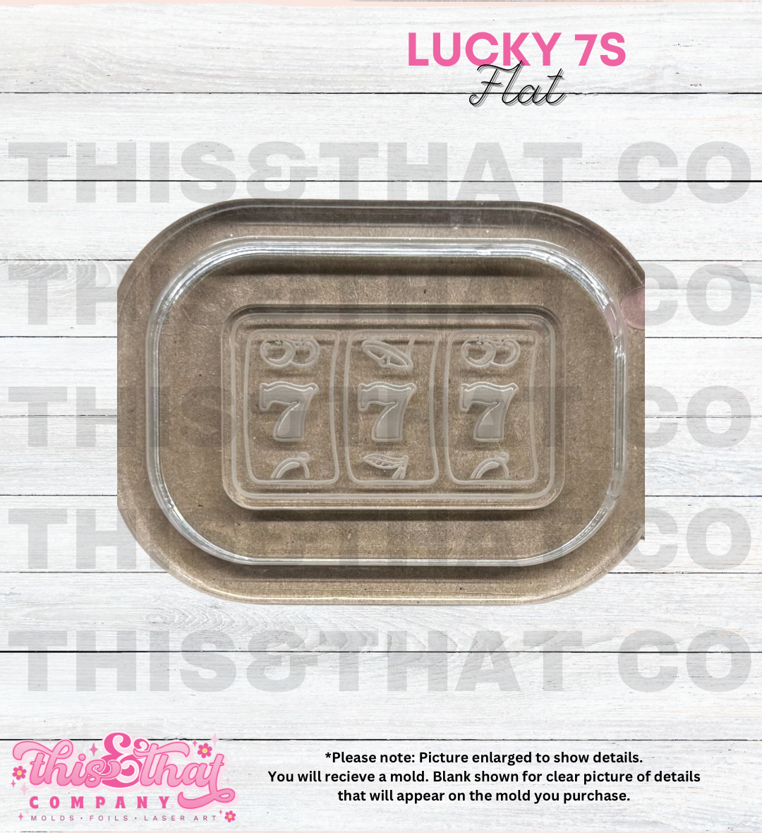 Silicone Mold For Resin | Lucky 7s Slot Flat