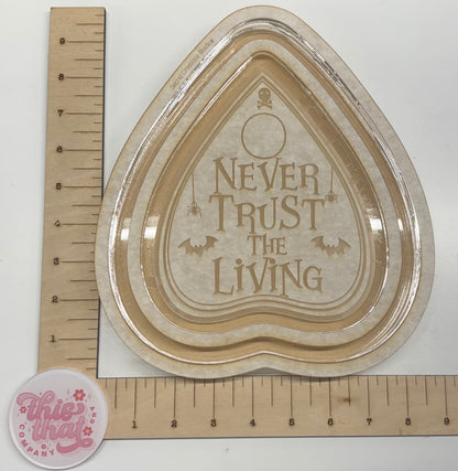Silicone Mold for Resin | Halloween 'Never Trust' Planchette Tray  | LARGE MOLD