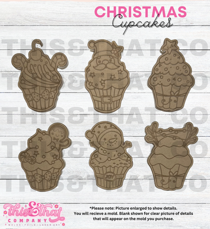 Silicone Mold | Christmas Cupcakes