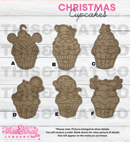 Silicone Mold | Christmas Cupcakes