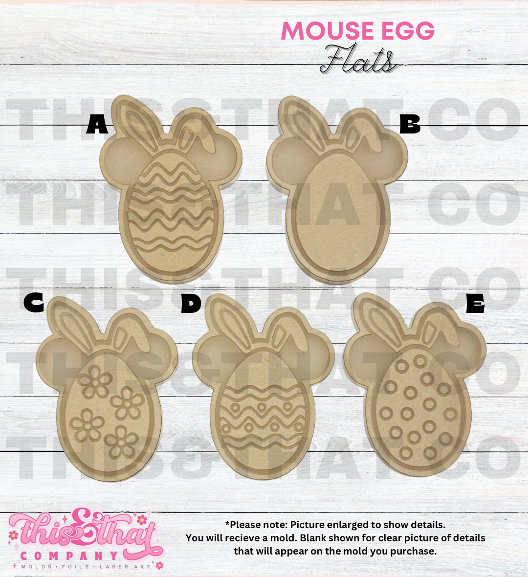 Silicone Mold For Resin | Mouse Ear Easter Eggs