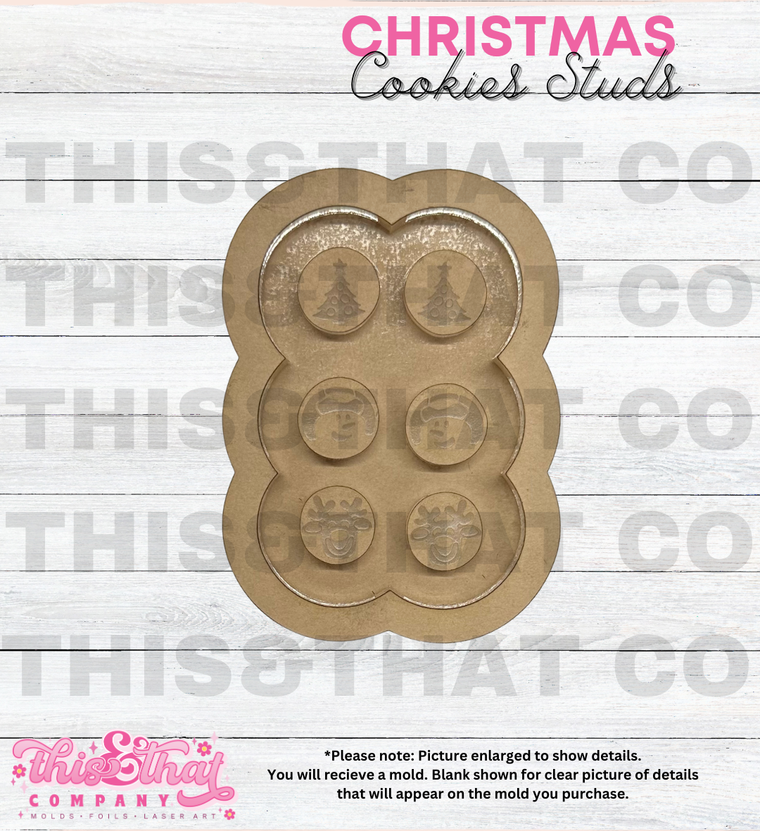 Silicone Mold | Christmas Cookies Stud/ Bits