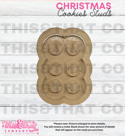Silicone Mold | Christmas Cookies Stud/ Bits