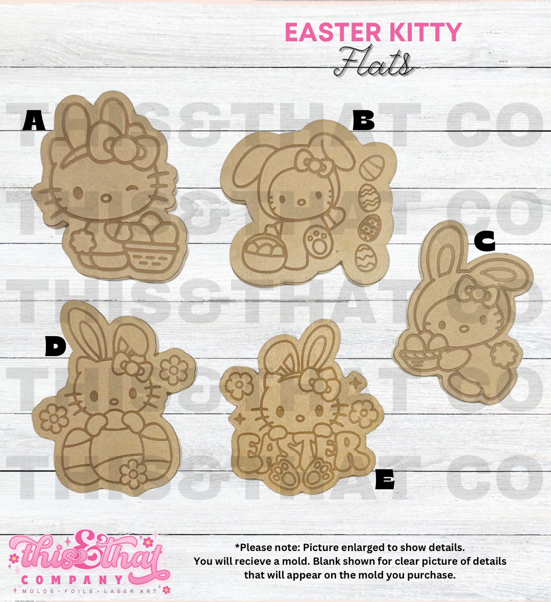 Silicone Mold For Resin |  Easter Kitty