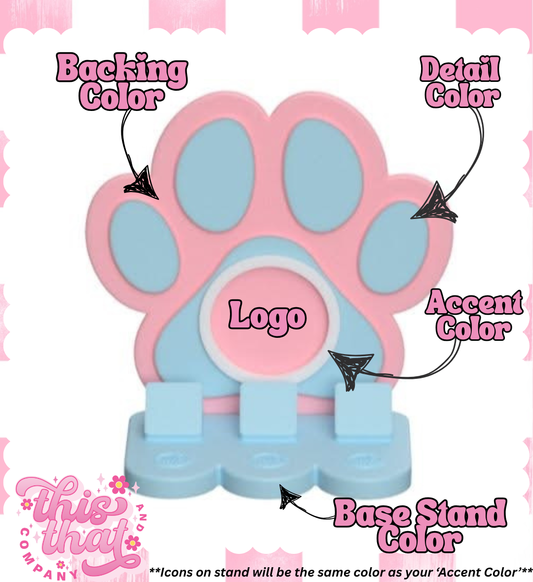 3D Print | Payment Station | FULLY CUSTOMIZABLE | Paw Print