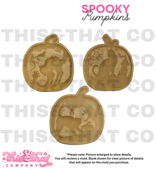 Silicone Mold For Resin | Pumpkin Cat Scene