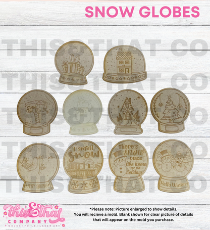Silicone Mold For Resin | Christmas Snowglobes