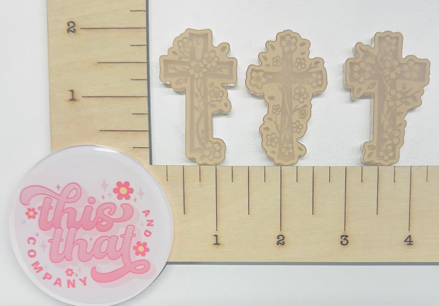 Silicone Mold For Resin | Floral Cross Flats